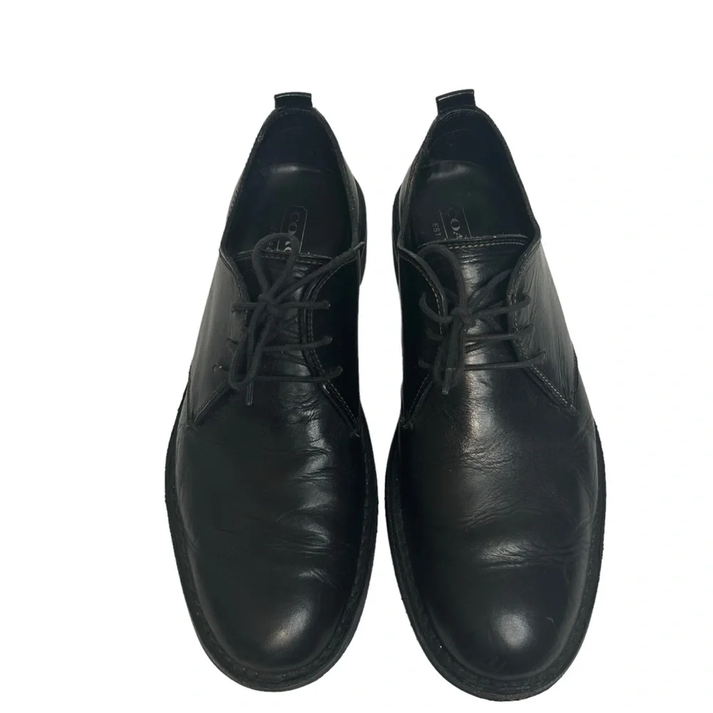 Men’s Coach Bowie Black Leather Oxford Shoes Sz 13 - Picture 4 of 12